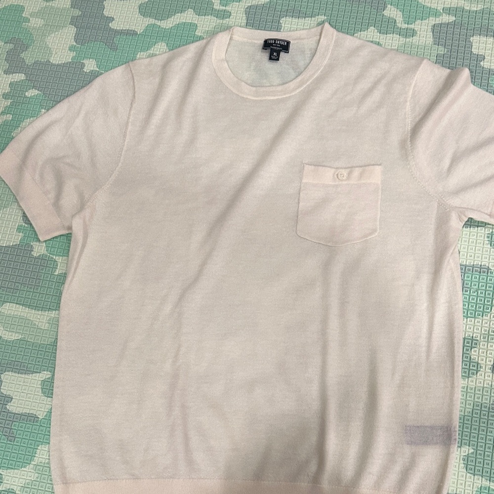 Todd Snyder White Short Sleeve Men's Tee